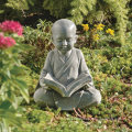 Life size outdoor carving baby reading buddha stone statue for sale